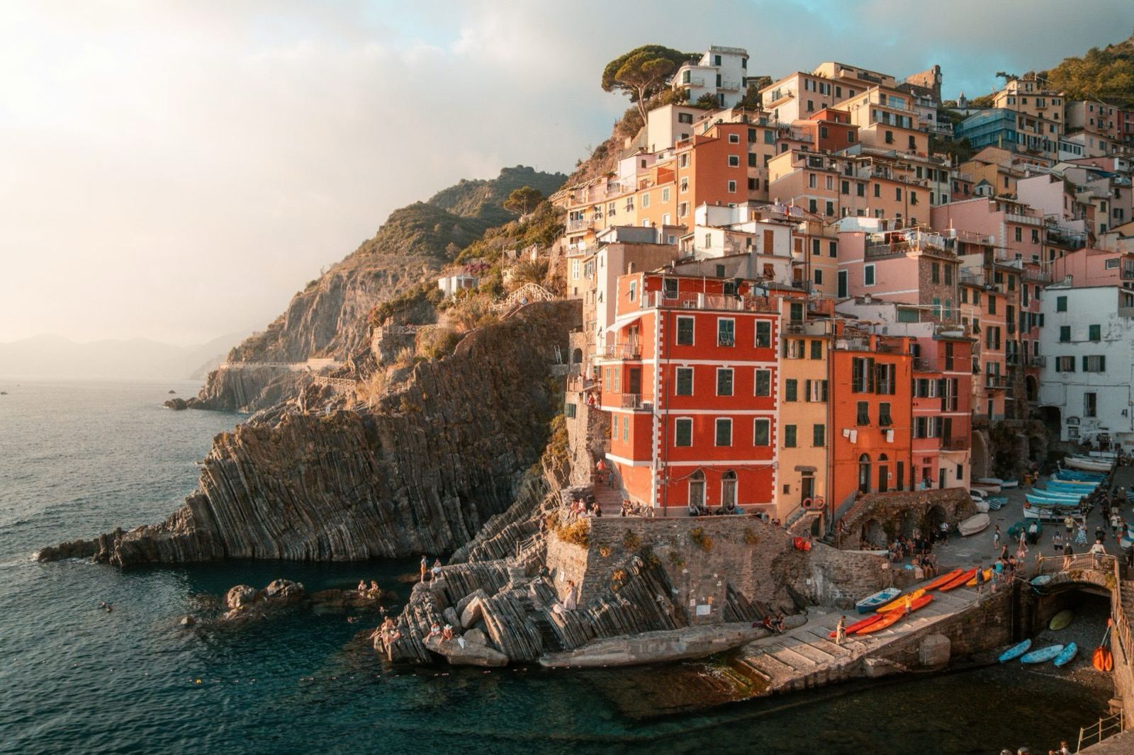 Riomaggiore at sunset