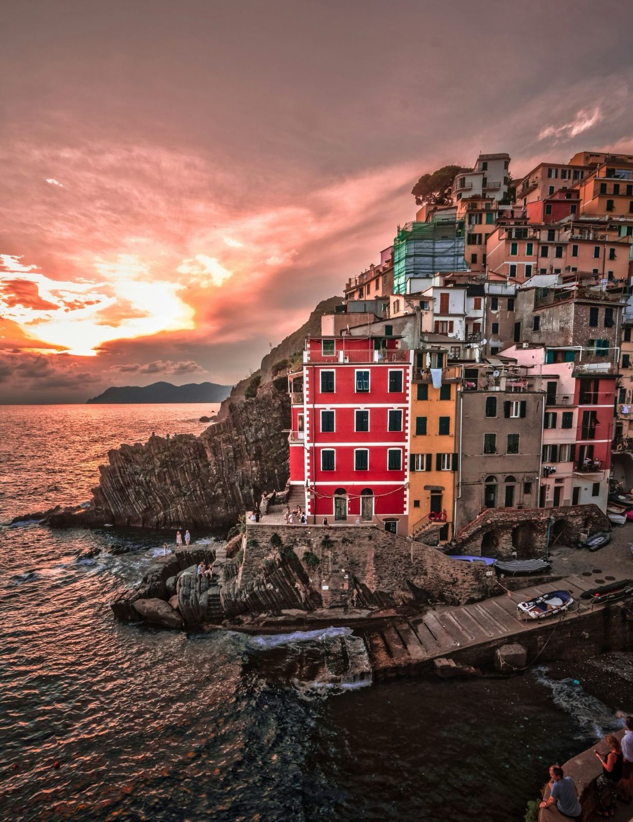 Riomaggiore at sunset