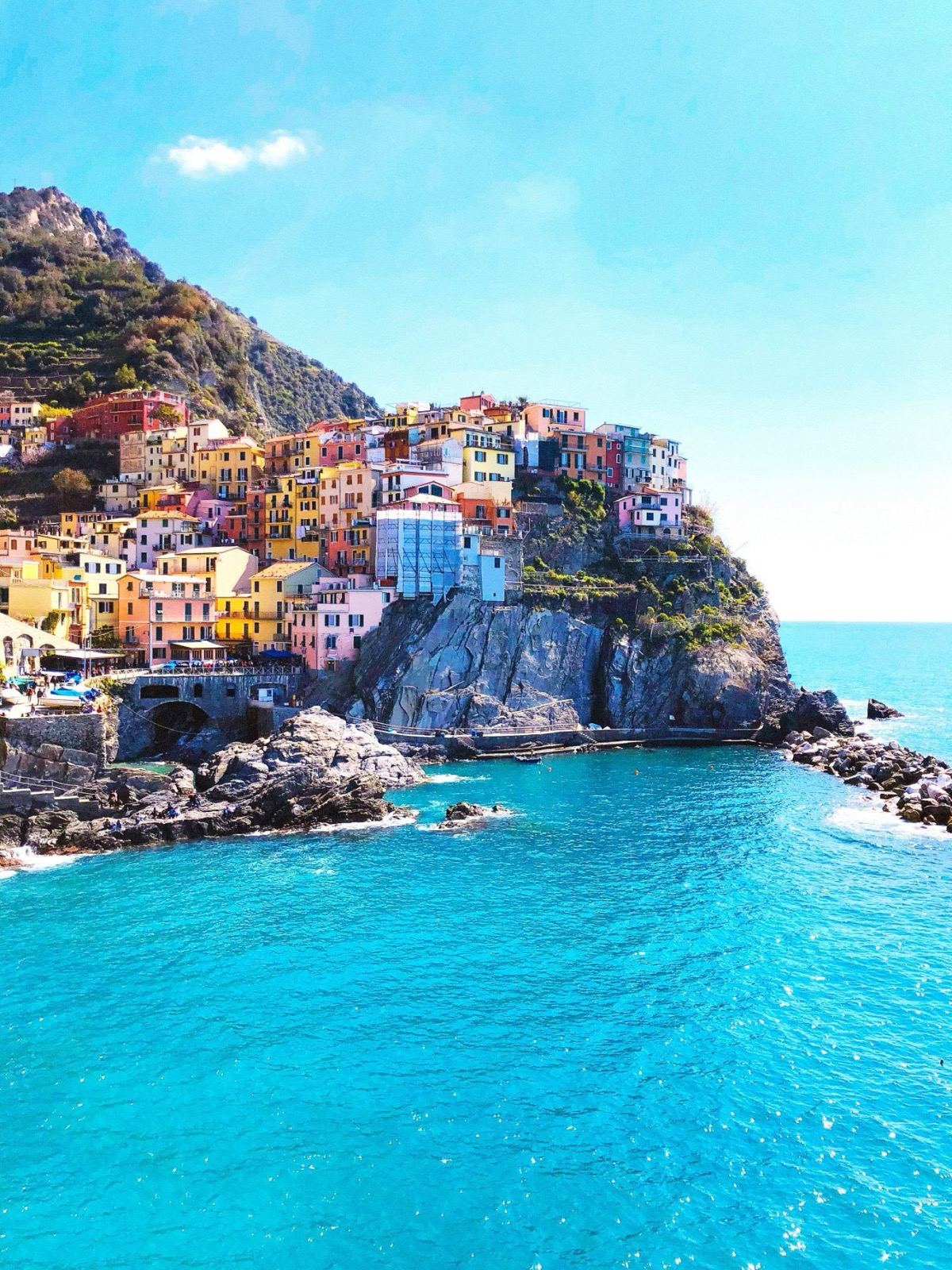 Manarola auf dem Felsvorsprung